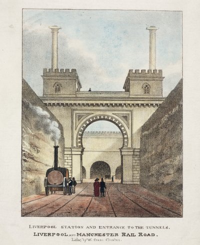 Liverpool Station and Entrance to the Tunnels by English School